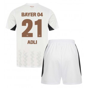 Bayer Leverkusen Amine Adli #21 Dětské Venkovní dres komplet 2024-25 Krátký Rukáv (+ trenýrky)